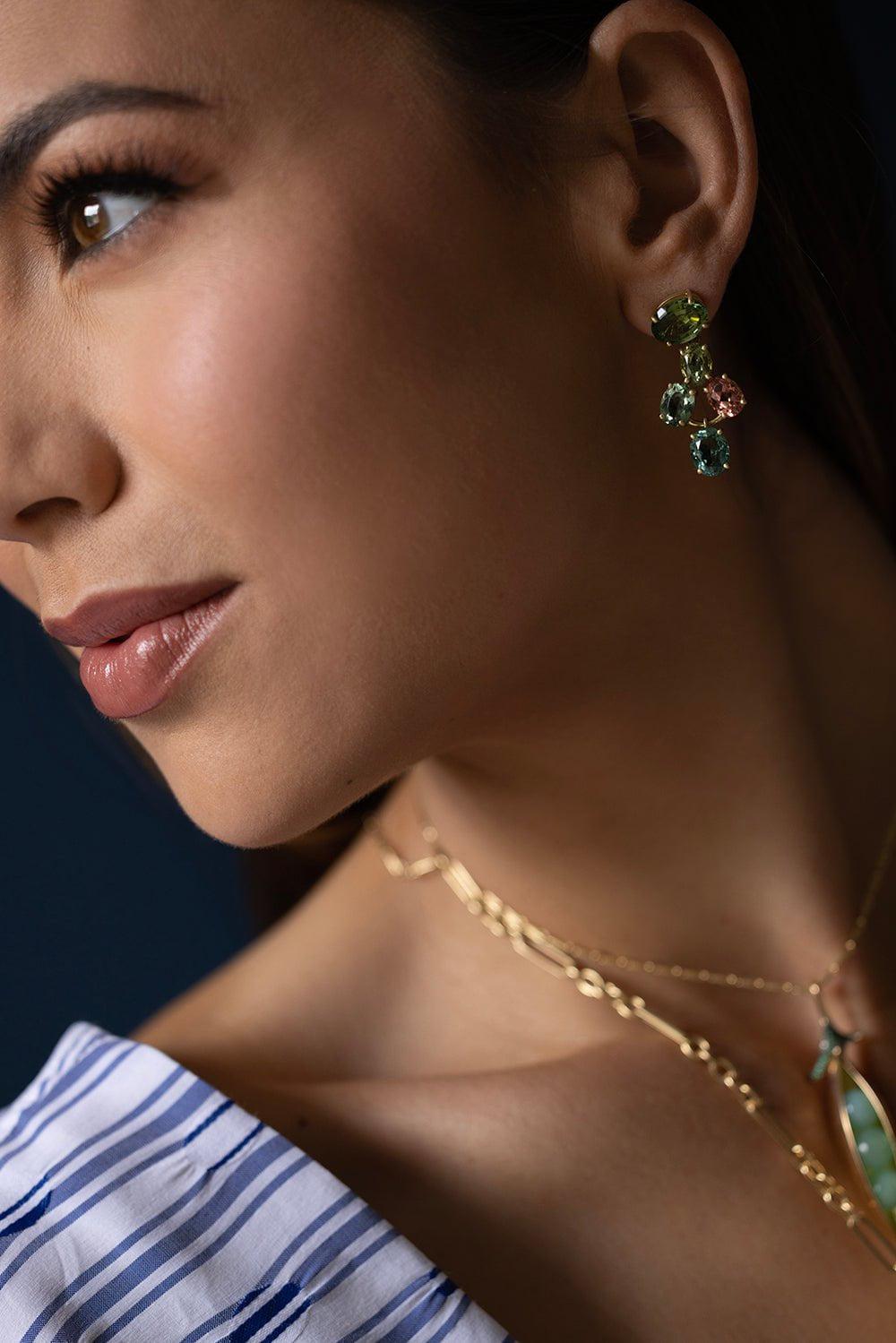 LEIGH MAXWELL-Amal Drop Earrings-YELLOW GOLD