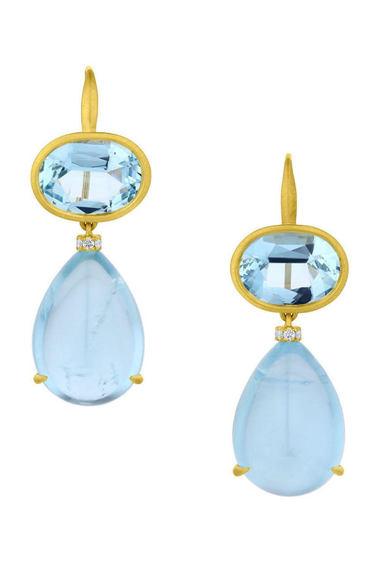 Aquamarine Gemmy Drop Earrings-YELLOW GOLD-JEWELRYFINE JEWELEARRING-LEIGH MAXWELL
