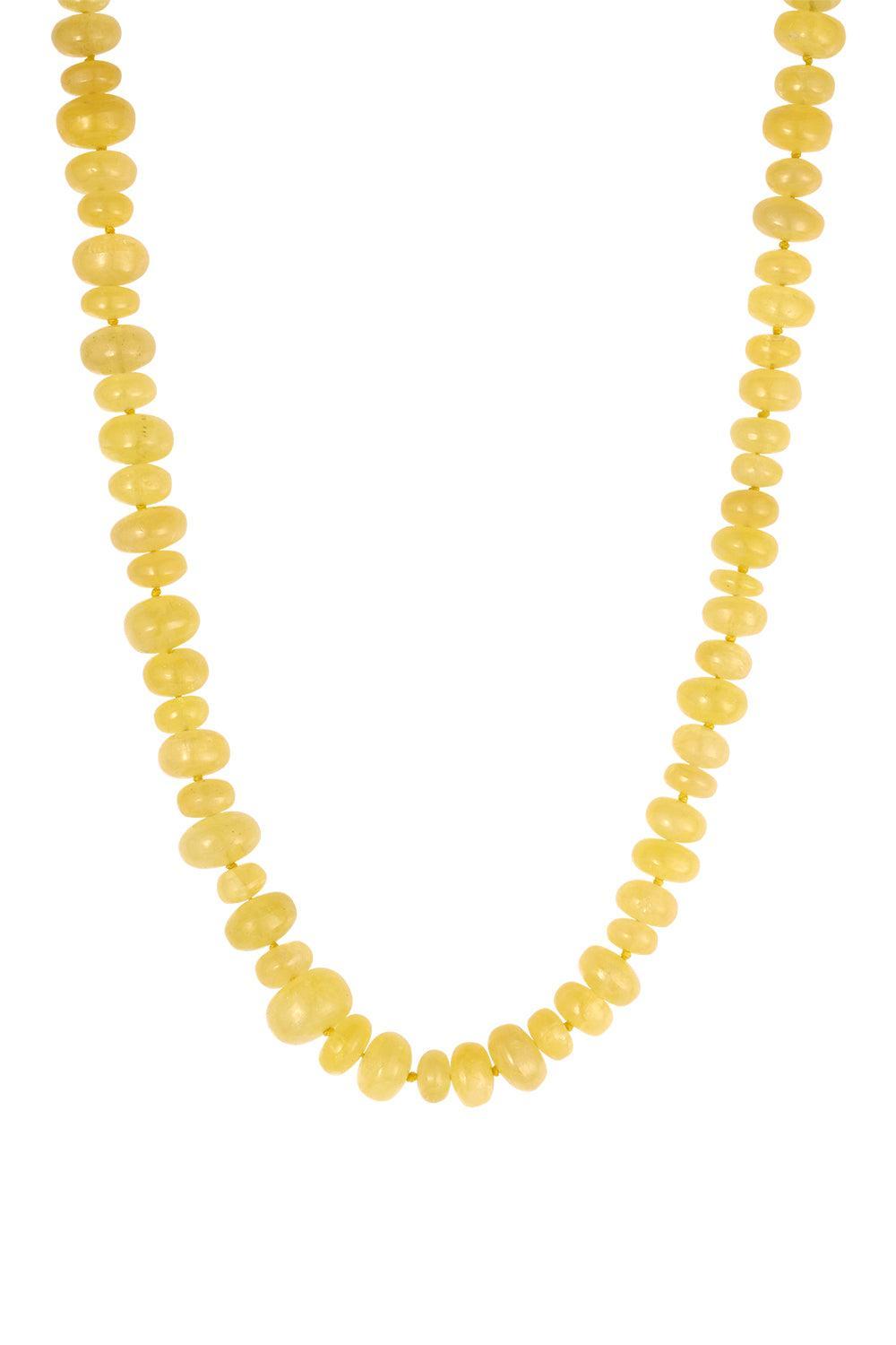 Danburite Bead Necklace-YELLOW GOLD-18-JEWELRYFINE JEWELNECKLACE O-LEIGH MAXWELL