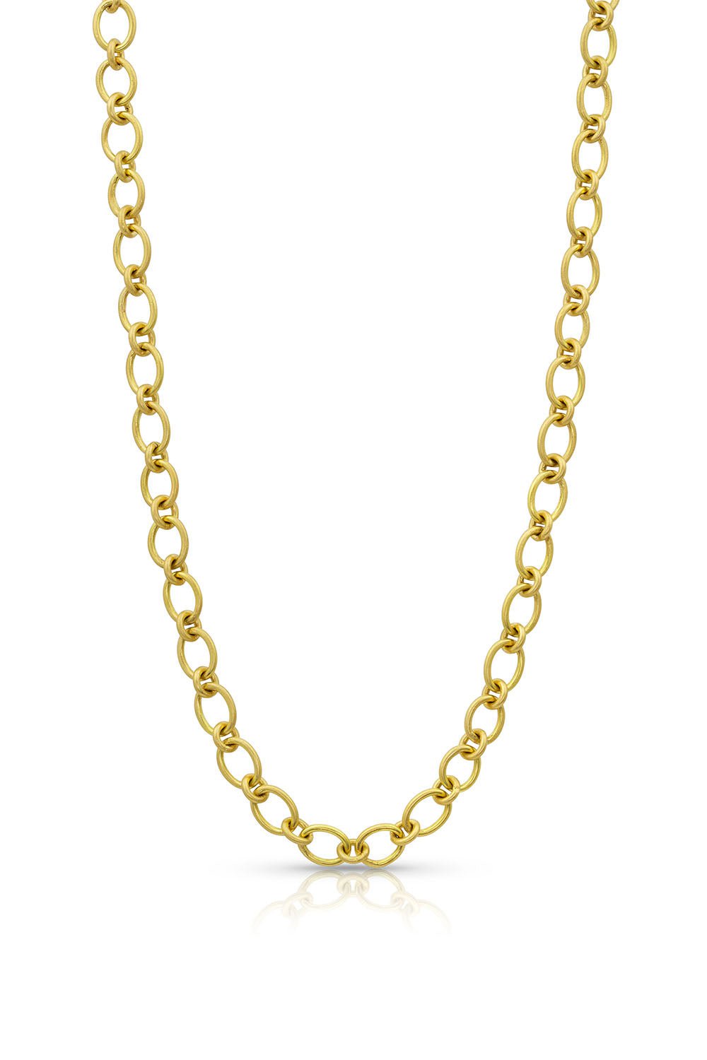 LEIGH MAXWELL-Small Diamond Toggle Chain Necklace-YELLOW GOLD