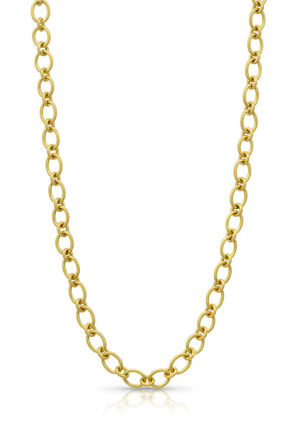 Diamond Toggle Small Chain Necklace-YELLOW GOLD-34-JEWELRYFINE JEWELNECKLACE O-LEIGH MAXWELL