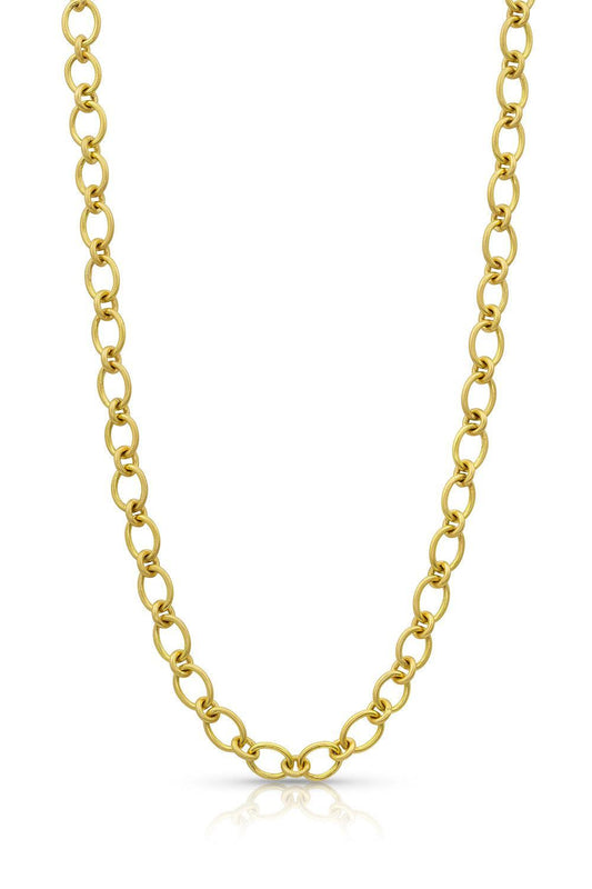 Diamond Toggle Small Chain Necklace-YELLOW GOLD-34-JEWELRYFINE JEWELNECKLACE O-LEIGH MAXWELL