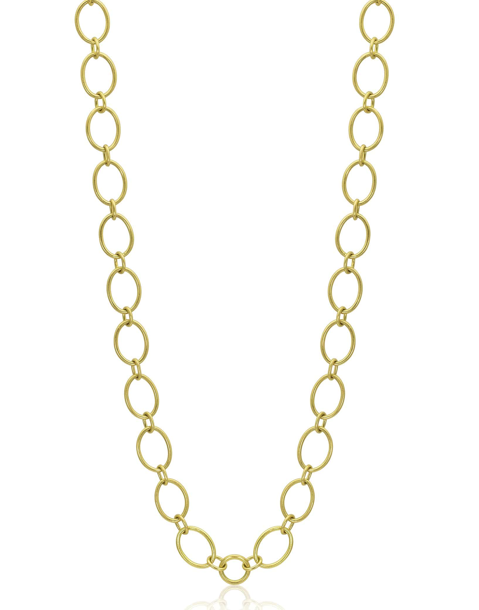 LEIGH MAXWELL-Large Chain Diamond Toggles-YELLOW GOLD