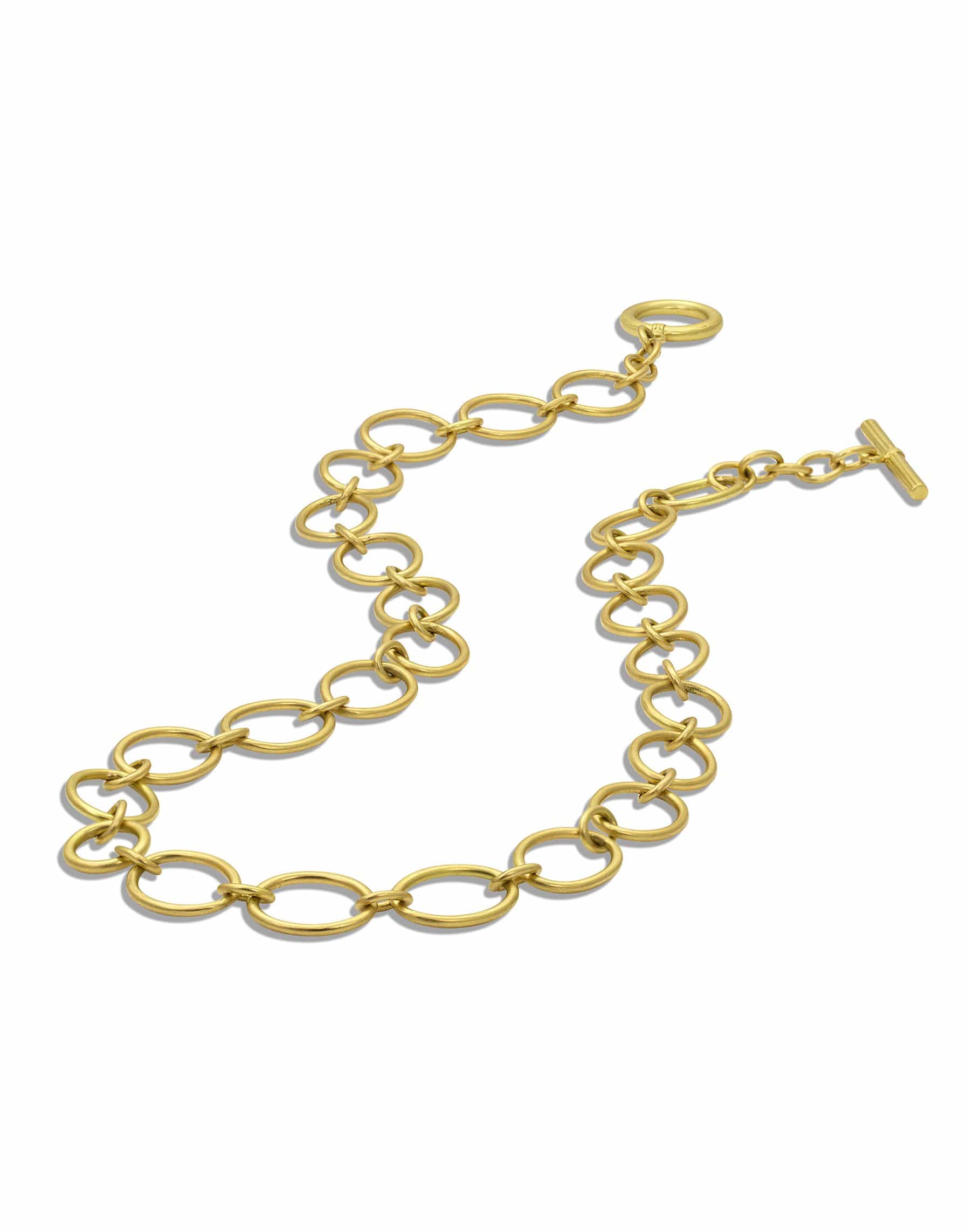 LEIGH MAXWELL-Large Chain Diamond Toggles-YELLOW GOLD