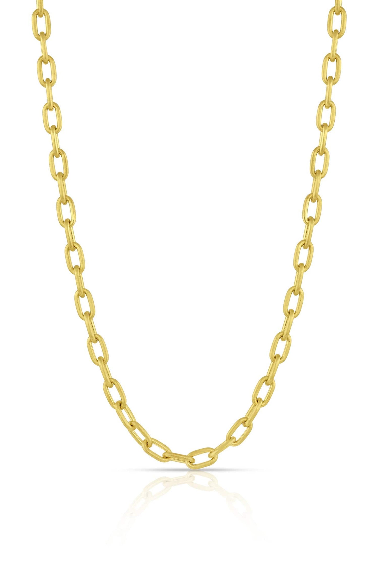 LEIGH MAXWELL-Large Oval Link Toggle Chain-YELLOW GOLD