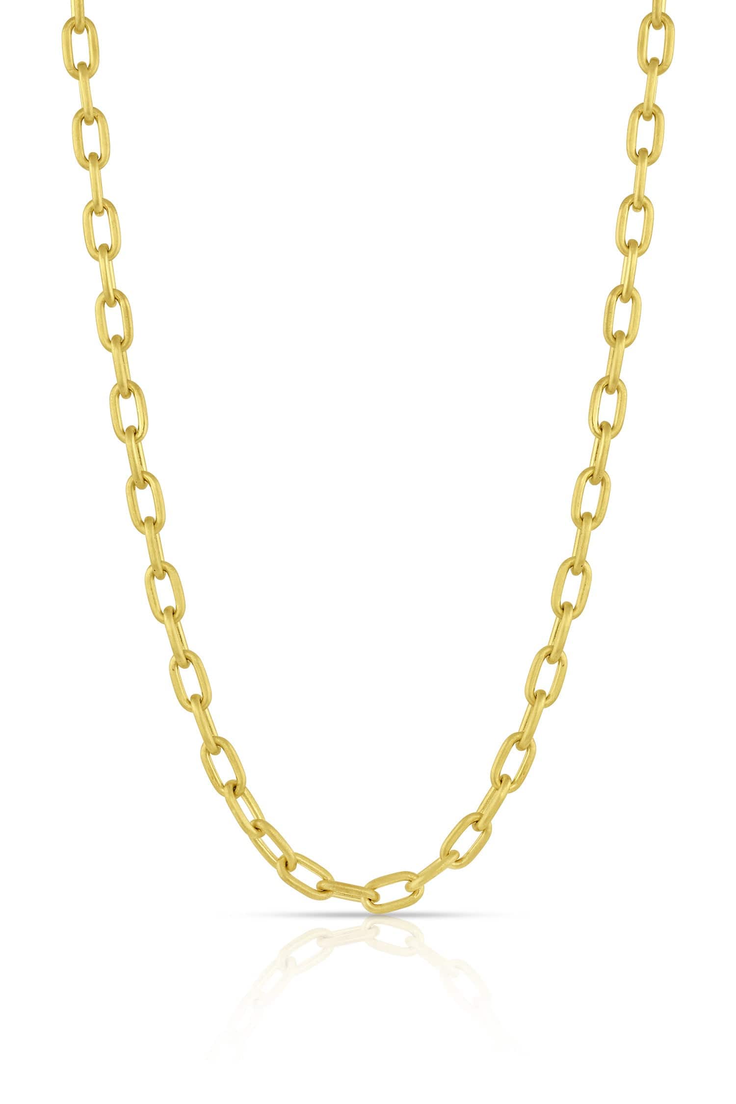 LEIGH MAXWELL-Large Oval Link Toggle Chain-YELLOW GOLD