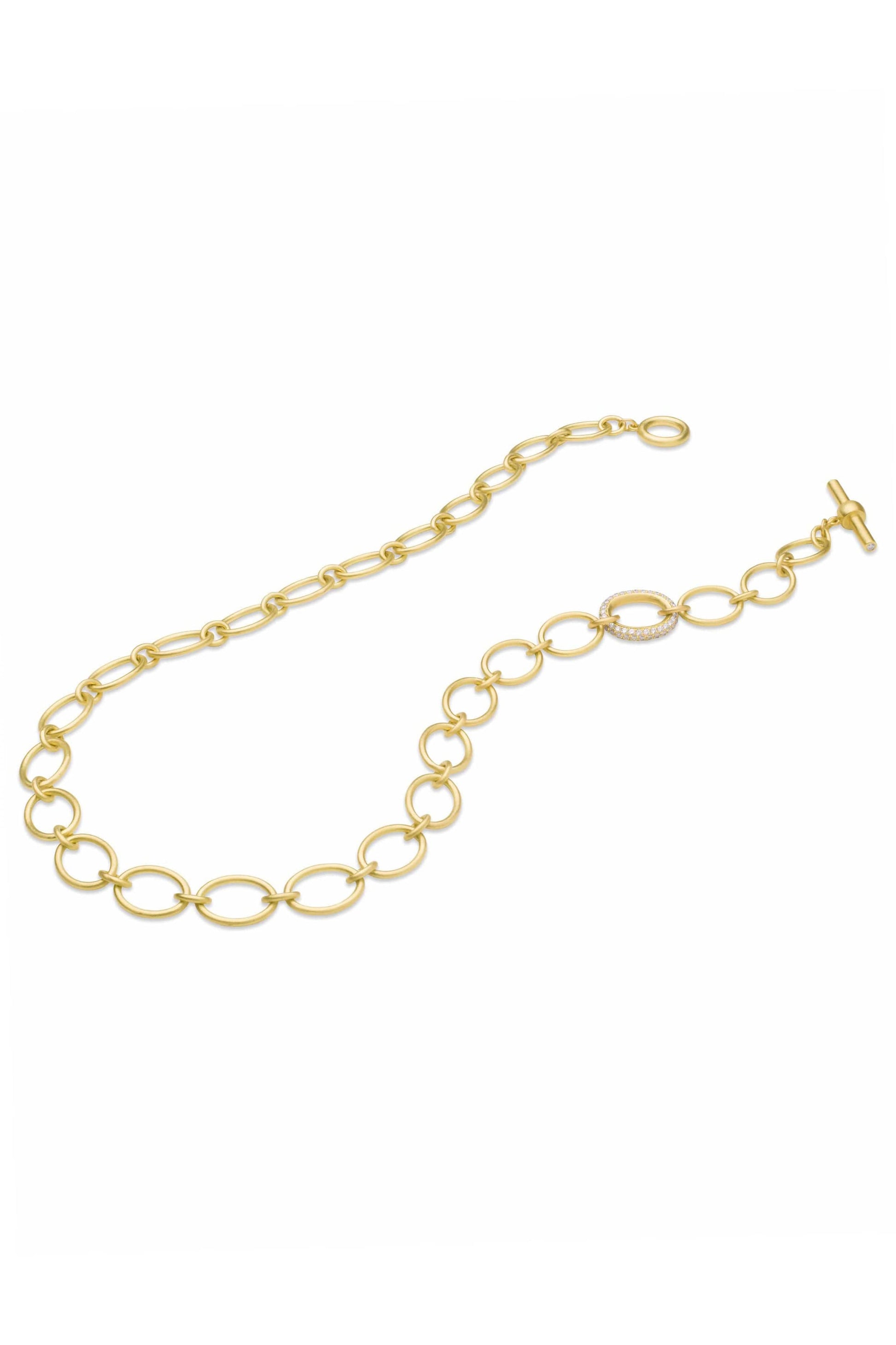 LEIGH MAXWELL-Large Toggle Chain Necklace-YELLOW GOLD