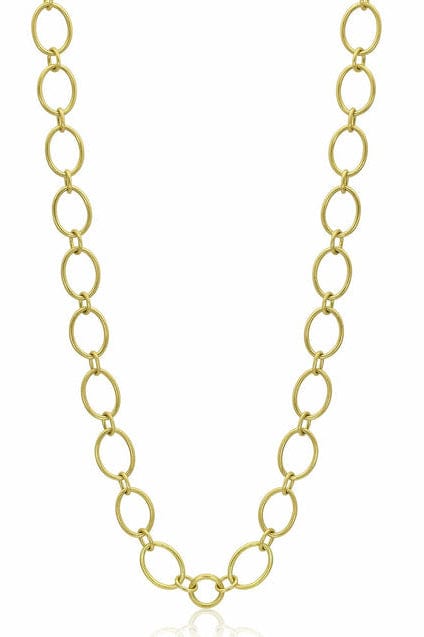 LEIGH MAXWELL-Large Toggle Chain Necklace-YELLOW GOLD