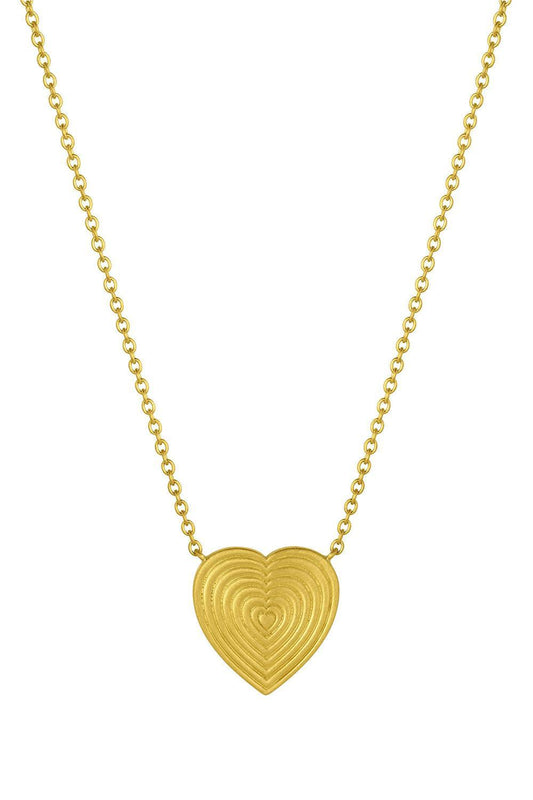 Small Rigid Heart Necklace-YELLOW GOLD-JEWELRYFINE JEWELNECKLACE O-LEIGH MAXWELL