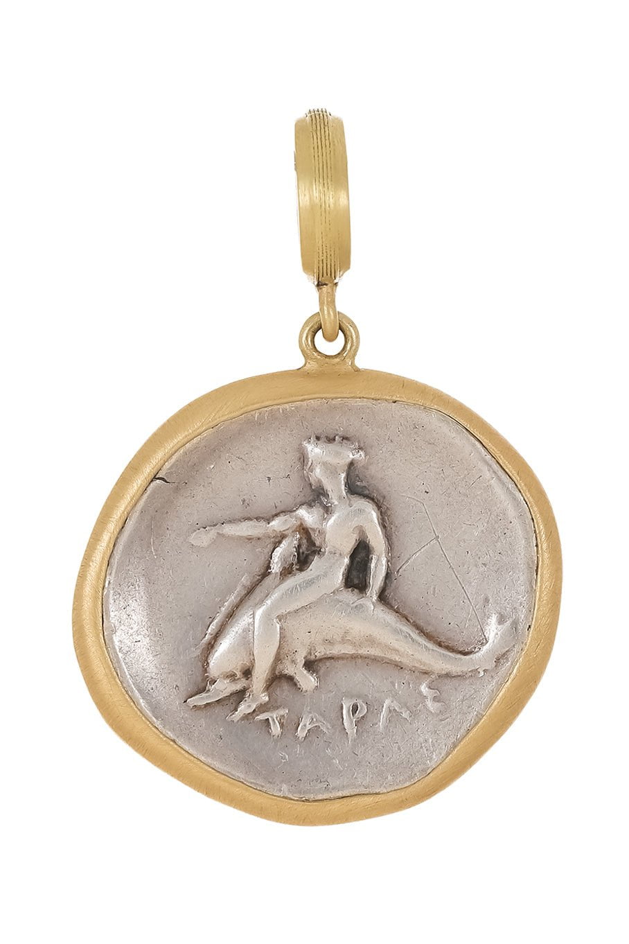 LEIGH MAXWELL-Ancient Calabrian Dolphin Pendant-YELLOW GOLD