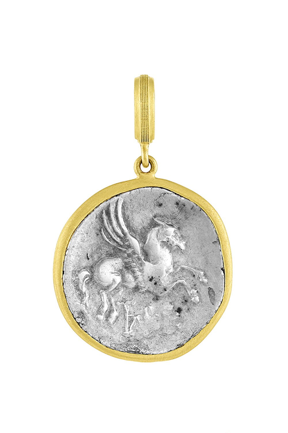 LEIGH MAXWELL-Ancient Pegasus Coin Pendant-YELLOW GOLD