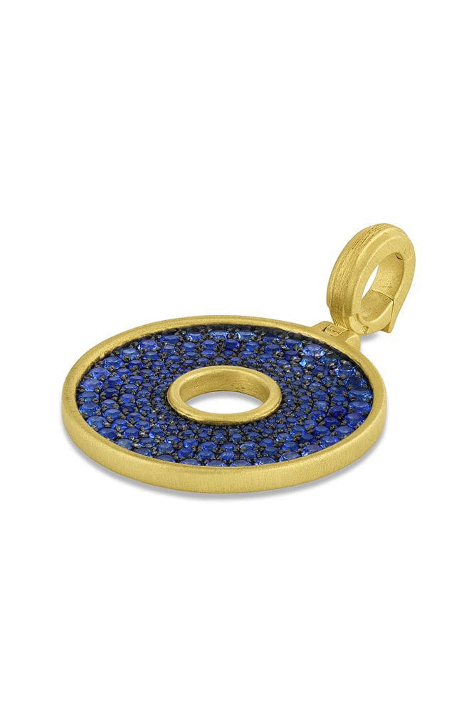 LEIGH MAXWELL-Blue Sapphire Amani Pendant-YELLOW GOLD