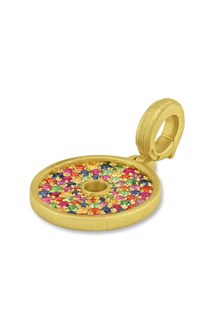 LEIGH MAXWELL-Confetti Pave Amani Pendant-YELLOW GOLD