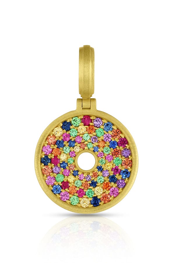 LEIGH MAXWELL-Confetti Pave Amani Pendant-YELLOW GOLD