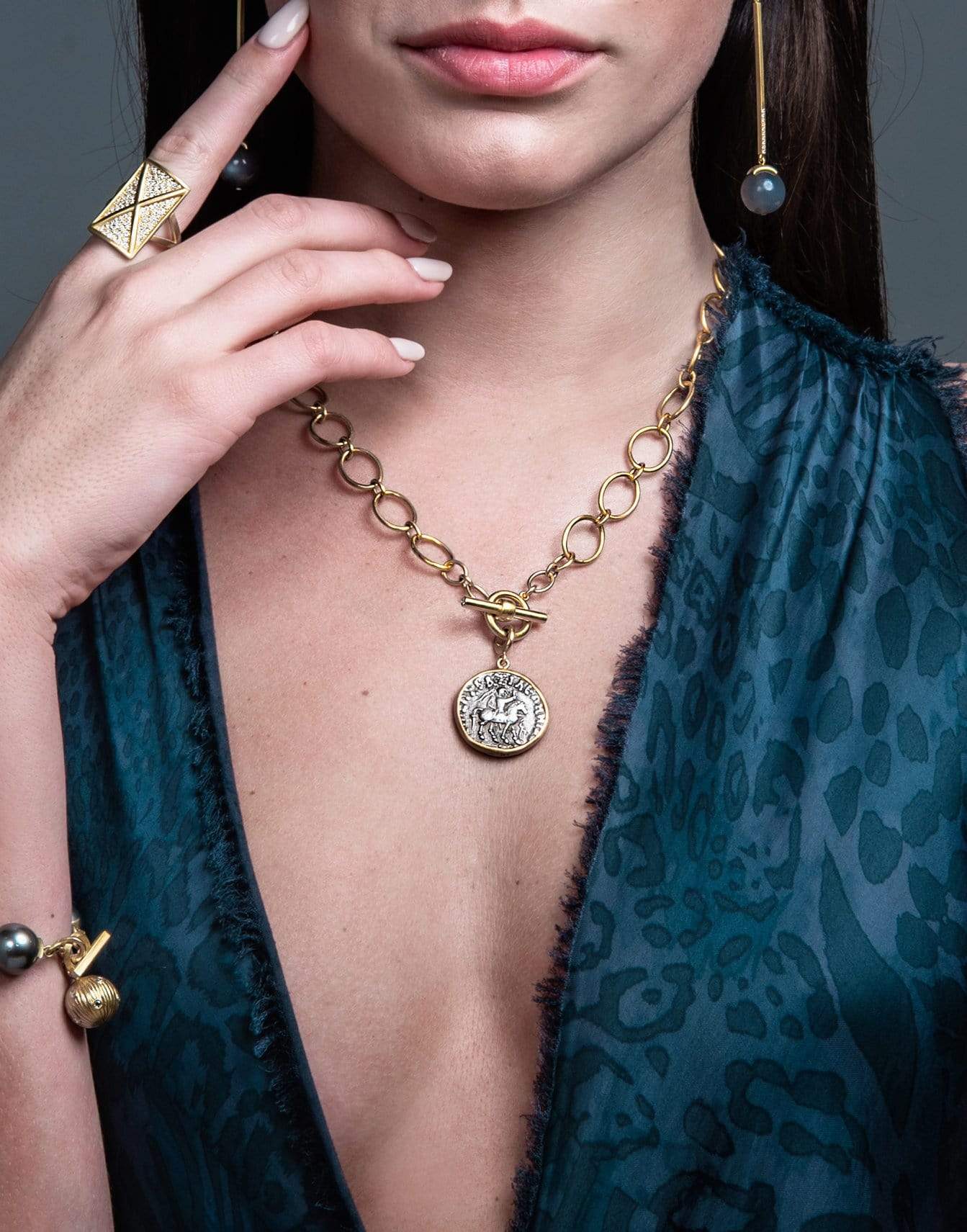 LEIGH MAXWELL-Diamond Sphere Pendant-YELLOW GOLD