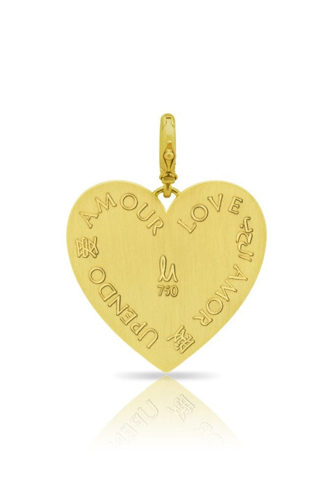 LEIGH MAXWELL-XL Pink Sapphire Heart Pendant-YELLOW GOLD