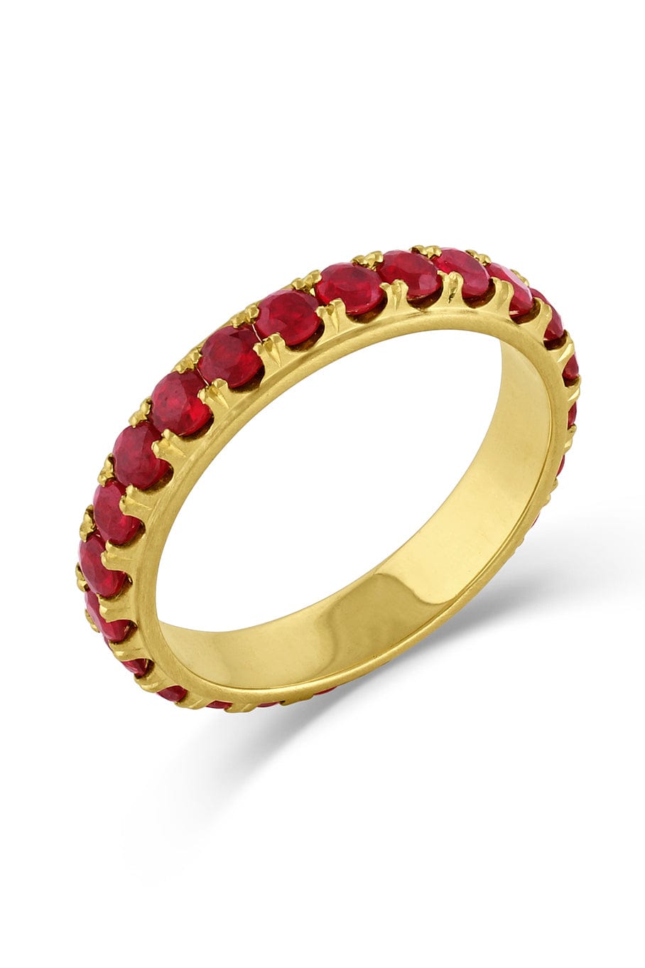 LEIGH MAXWELL-Ruby Edged Eternity Band-YELLOW GOLD