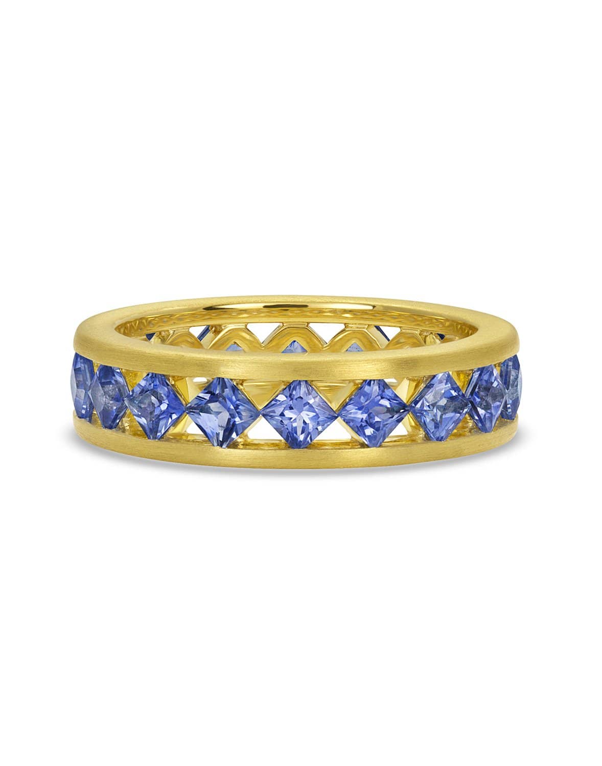 LEIGH MAXWELL-Ameerah Blue Sapphire Ring-YELLOW GOLD