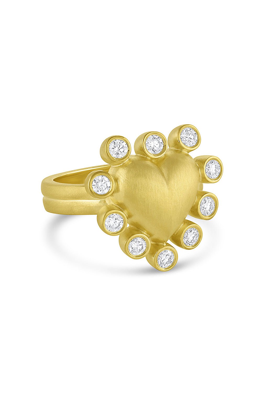 LEIGH MAXWELL-Essential Colors Heart Ring-YELLOW GOLD