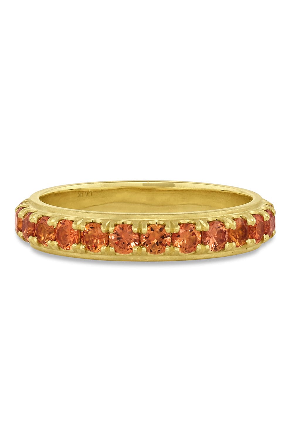 LEIGH MAXWELL-Orange Sapphire Edged Eternity Band-YELLOW GOLD