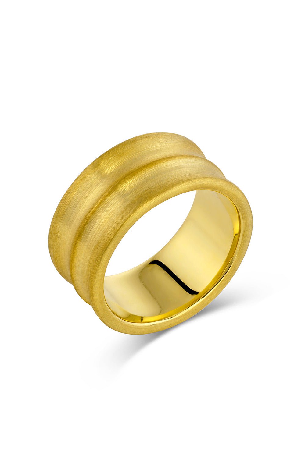 LEIGH MAXWELL-Solid Ridge Band-YELLOW GOLD