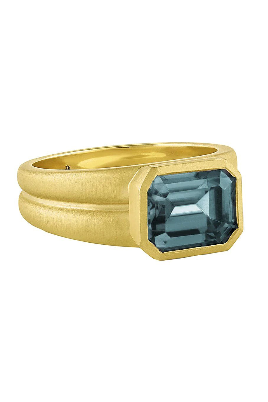 LEIGH MAXWELL-East/West Sapphire Ring-YELLOW GOLD