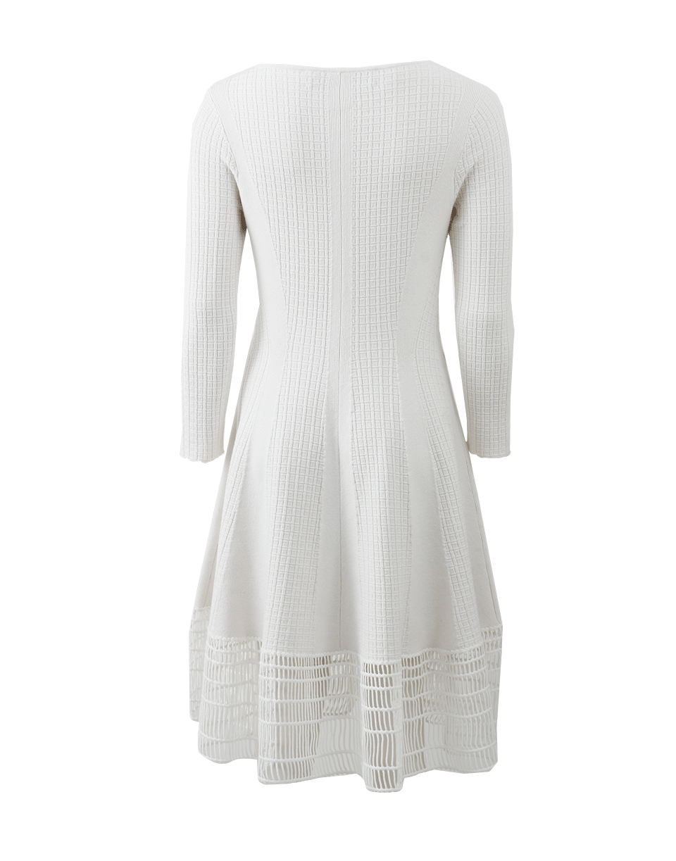 LELA ROSE-Knit Dress With Guipure Hem-