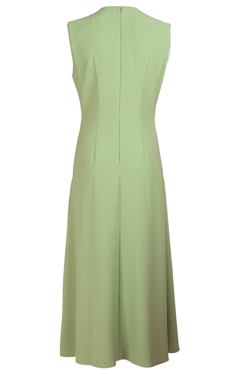 LELA ROSE-Pearl Detail Midi Dress-
