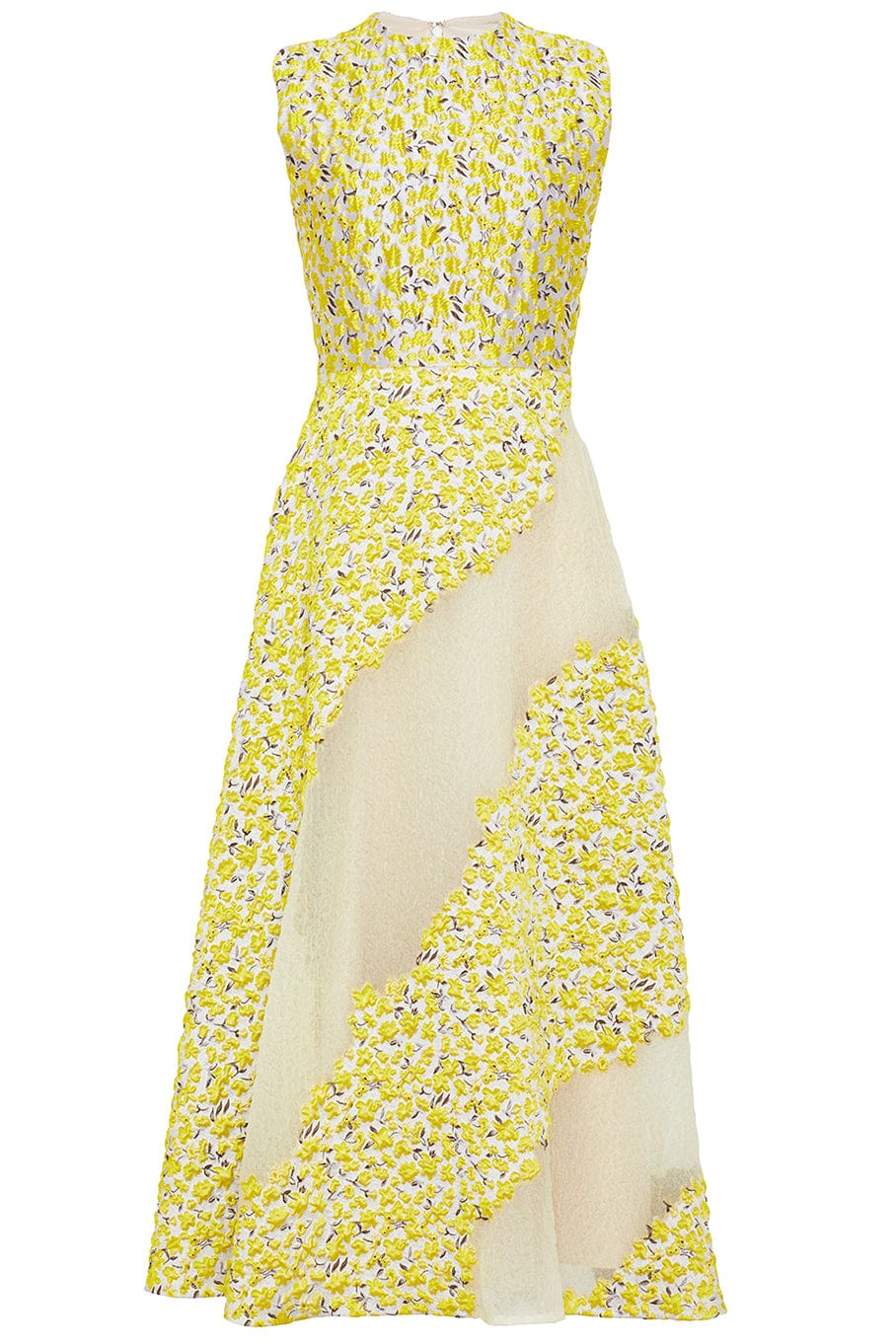 LELA ROSE-Floral Full Skirt Dress-
