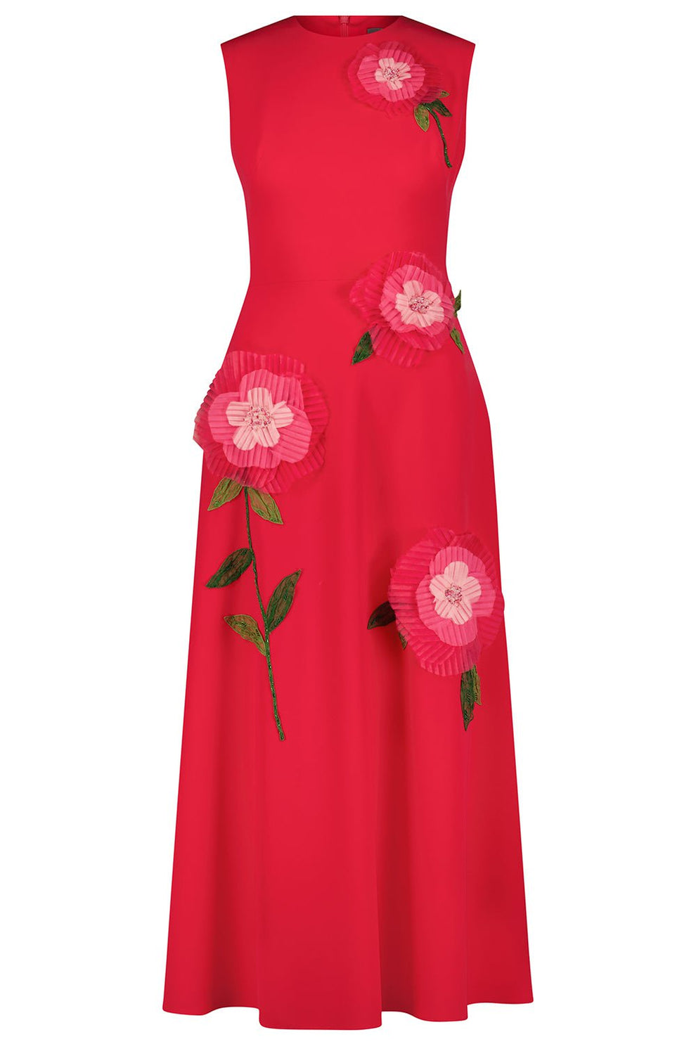 Embroidered Full Skirt Dress