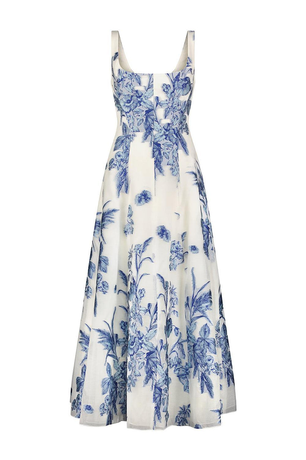 lela rose dress Seam Detail Scoop Neck Dress