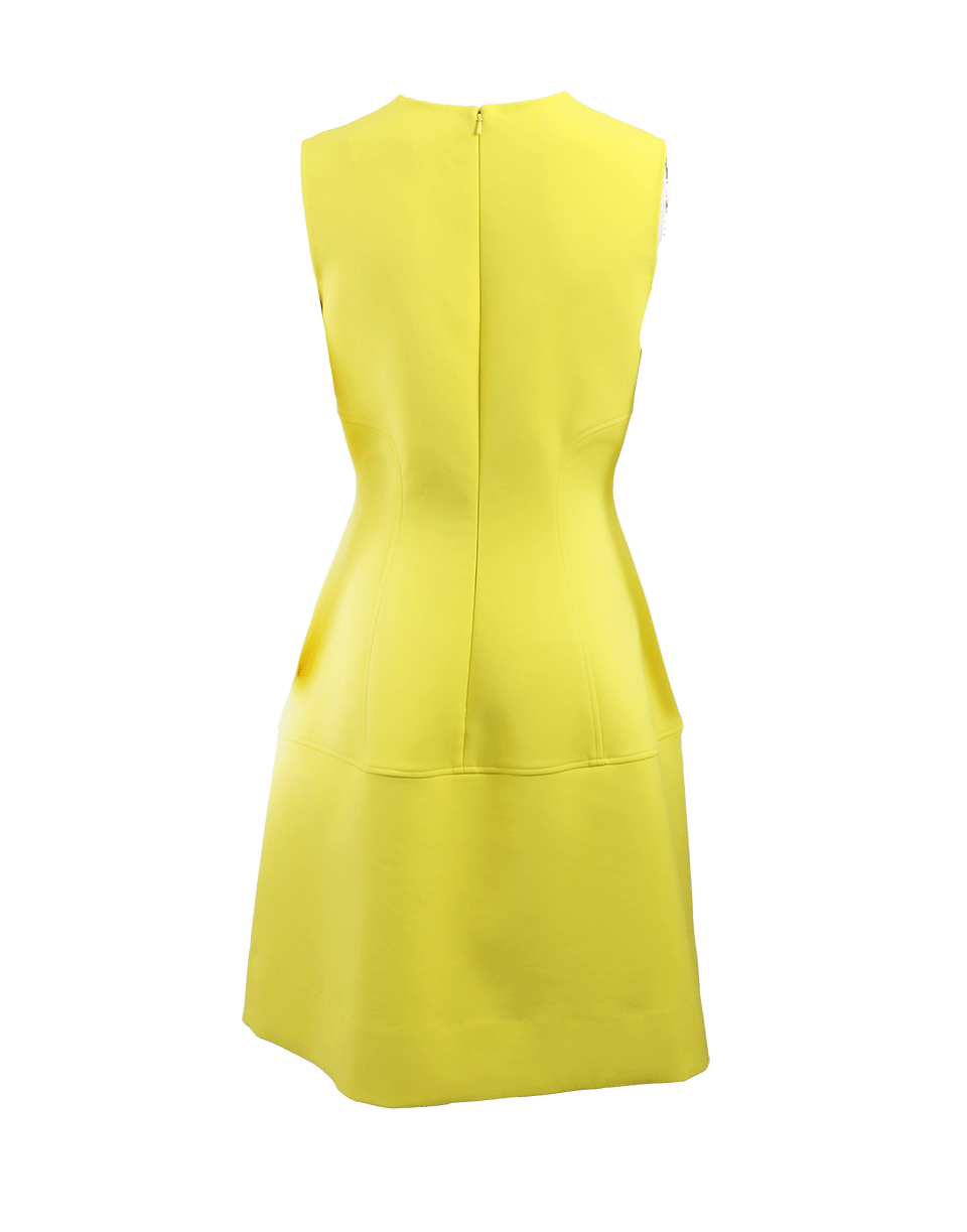 LELA ROSE-Seamed Full Bottom Sheath-CITRINE