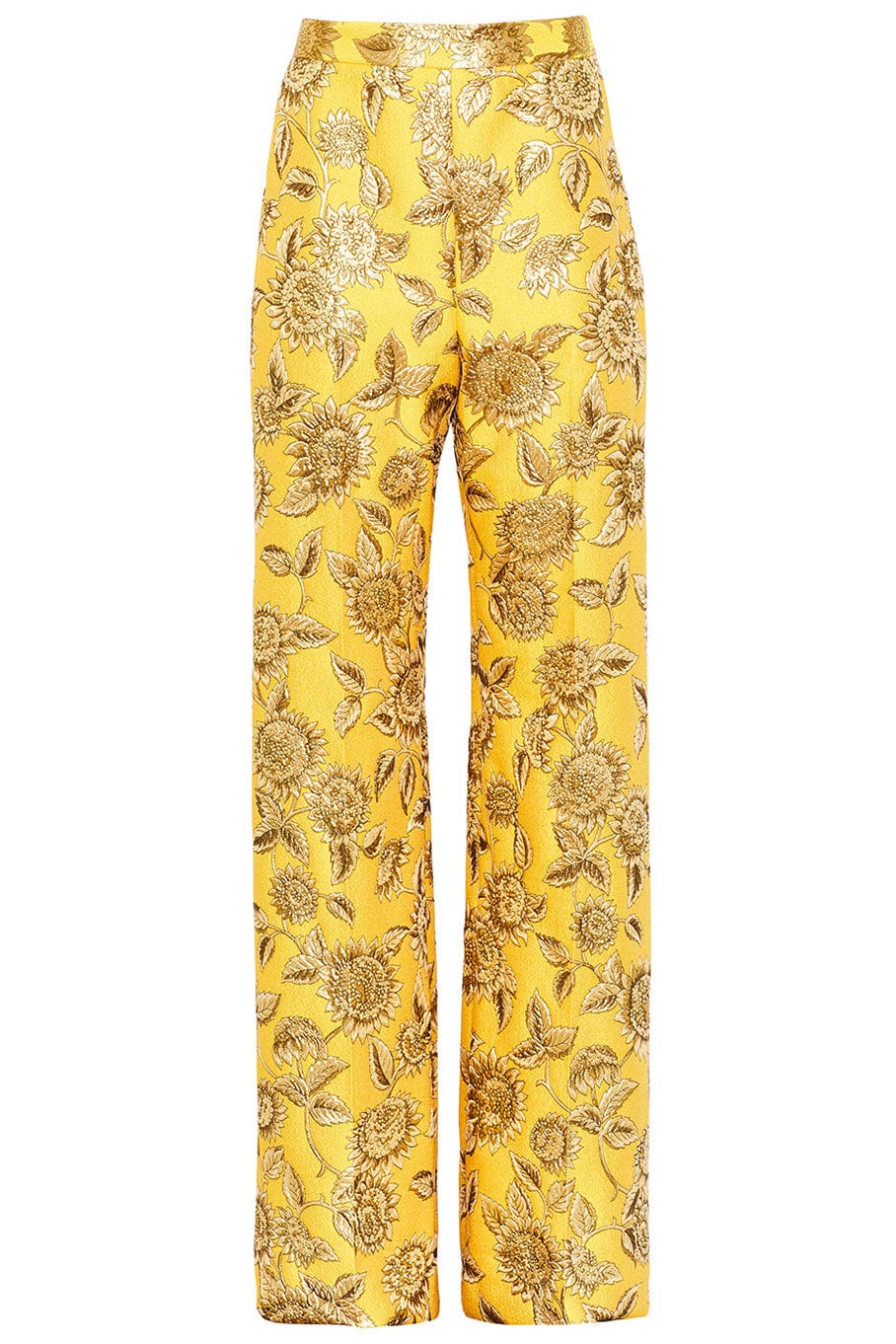 LELA ROSE-Metallic Jaquard Wide Leg Pant-