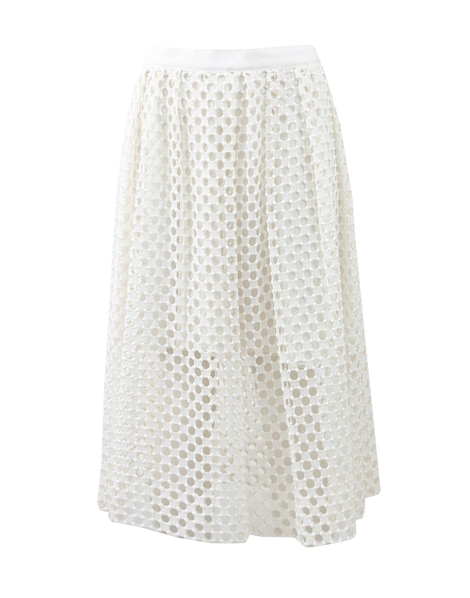 LELA ROSE-Guipure Lace Skirt-