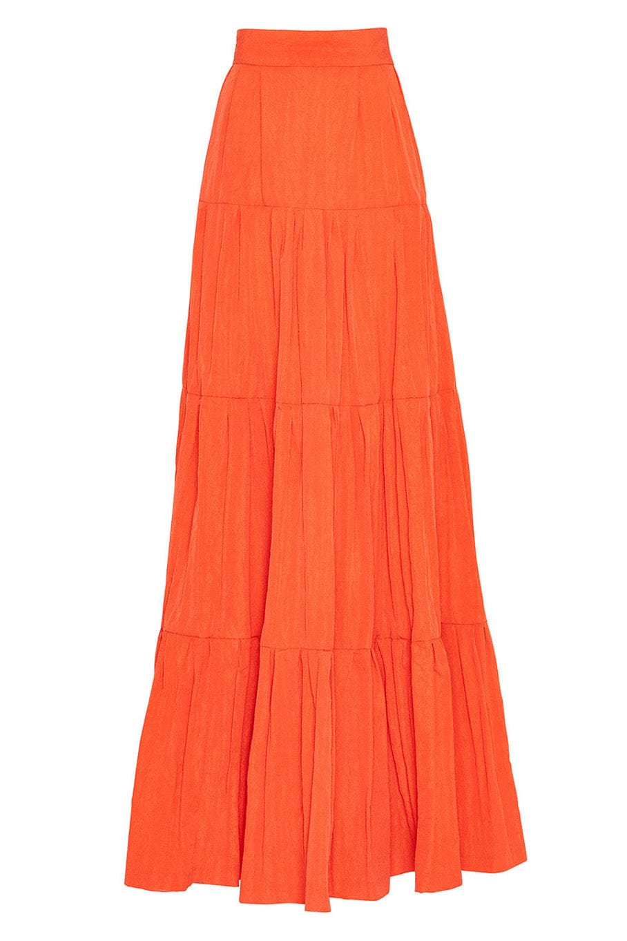 LELA ROSE-Tiered Full Skirt - Vermillion-