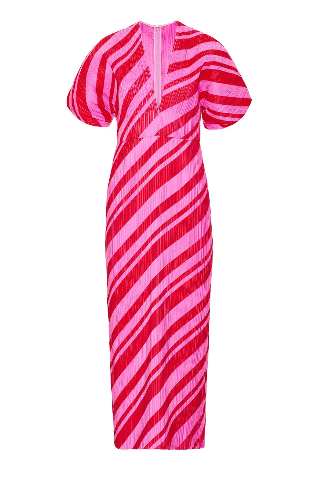 LELA ROSE-V-Neck Orchid Sheath-