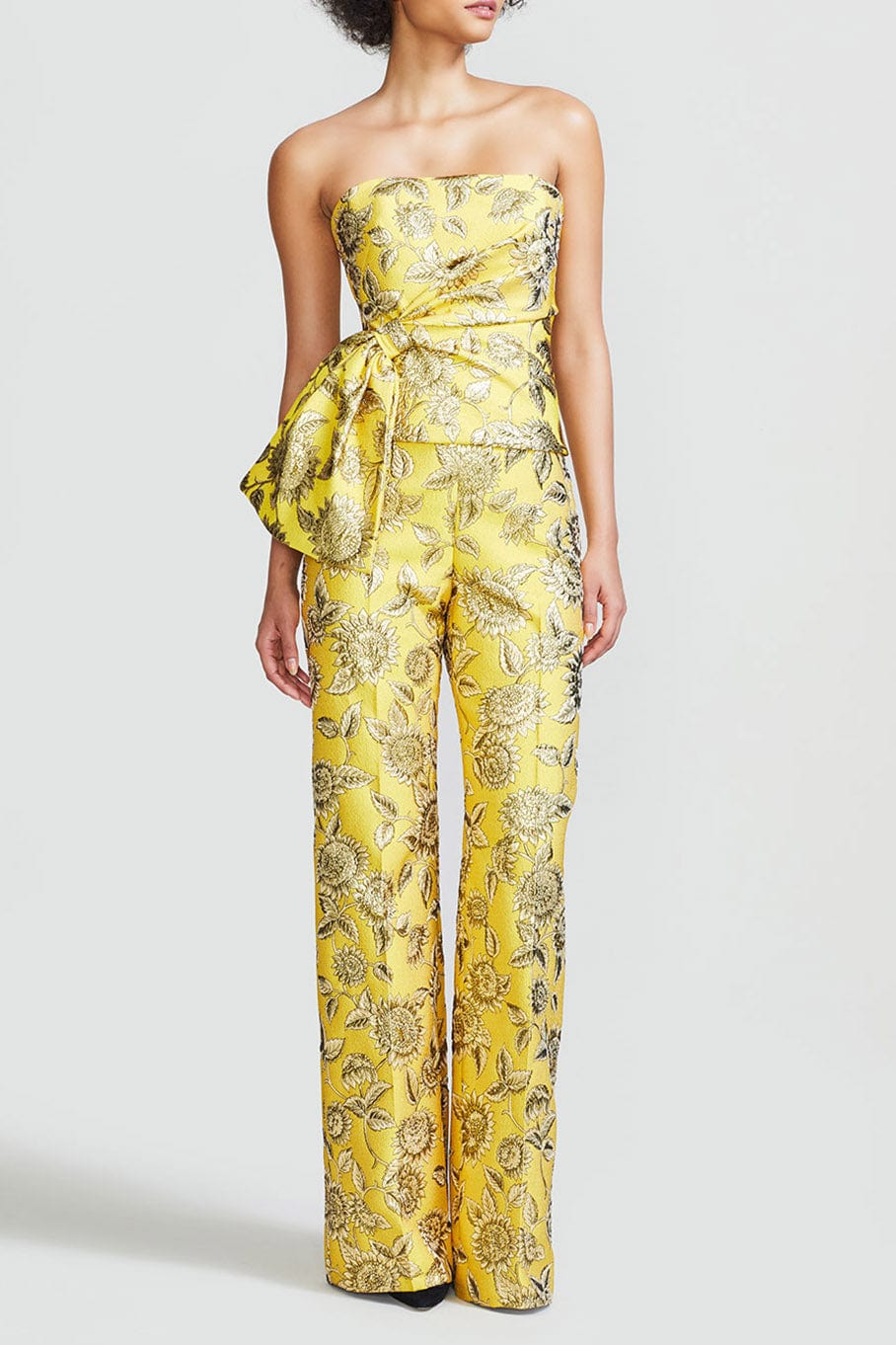 LELA ROSE-Strapless Bow Detail Top-