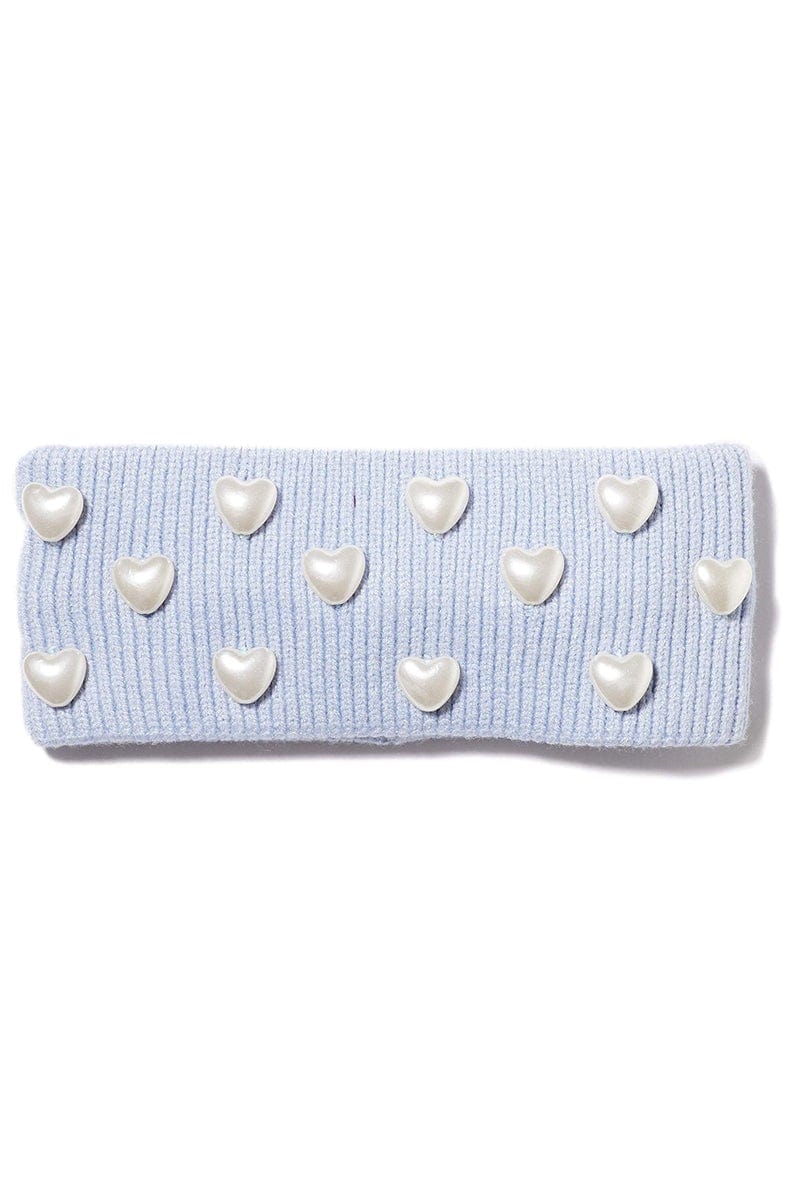 LELE SADOUGHI DESIGNS-Pearl Heart Ear Warmer - Blue-BLUE