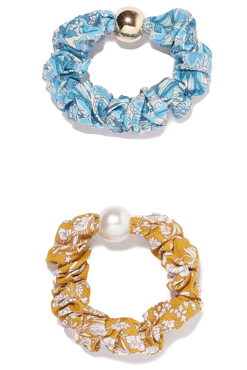 LELE SADOUGHI DESIGNS-Liberty Set Of 2 Scrunchies-DANUNA