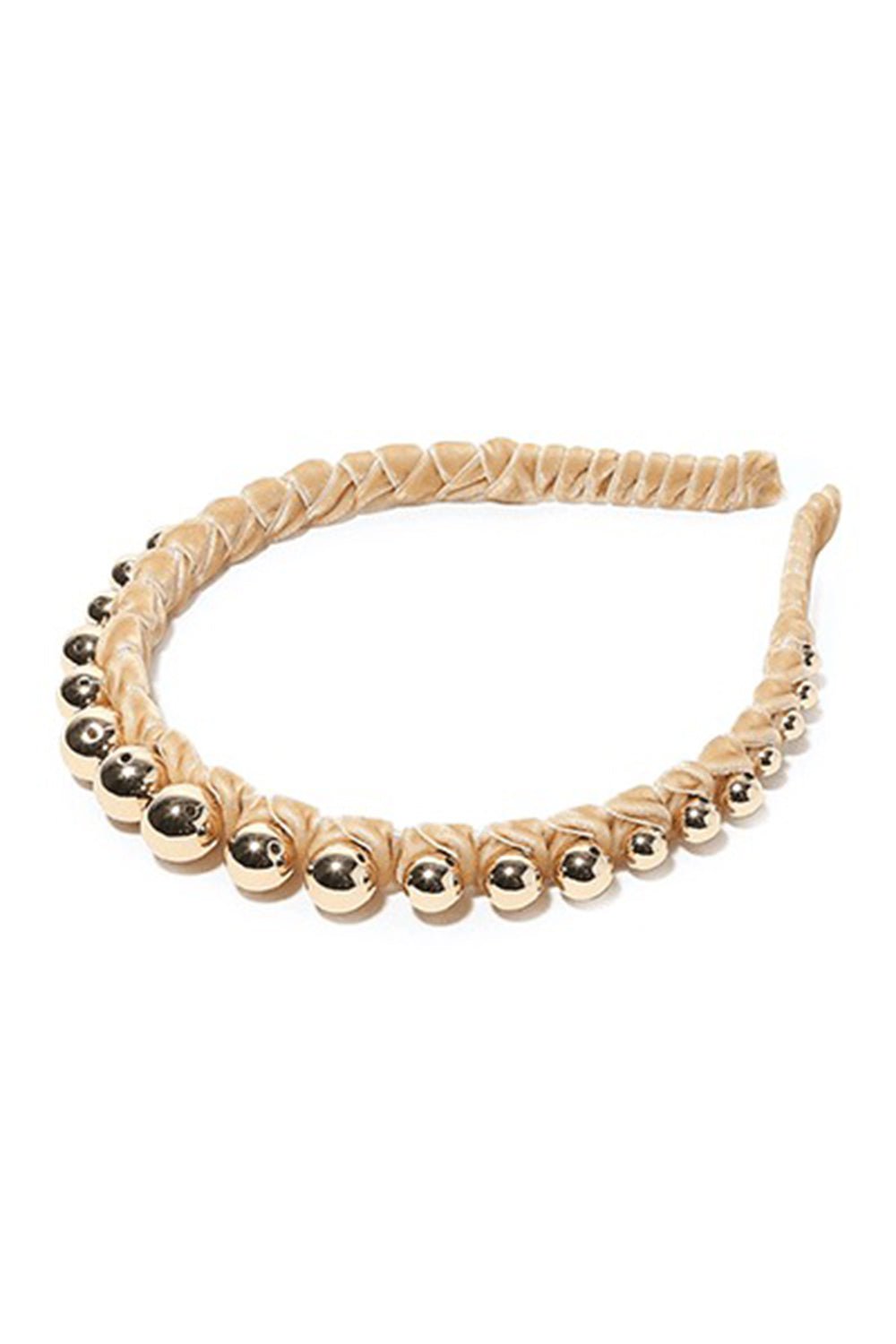 LELE SADOUGHI DESIGNS-Graduated Bead Headband-GOLD