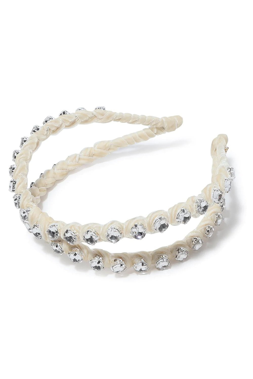 LELE SADOUGHI DESIGNS-Crystal Crossover Headband-IVORY