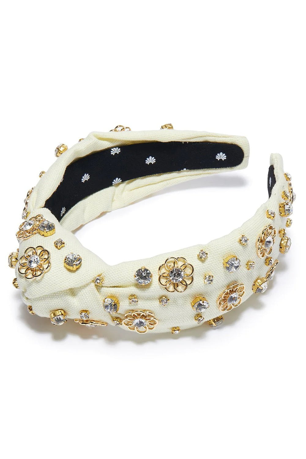 LELE SADOUGHI DESIGNS-Marigold Crystal Knotted Headband-IVORY