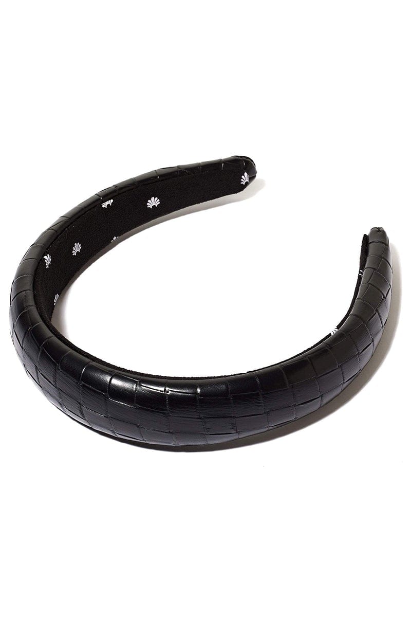 LELE SADOUGHI DESIGNS-Faux Leather Alice Headband-JET