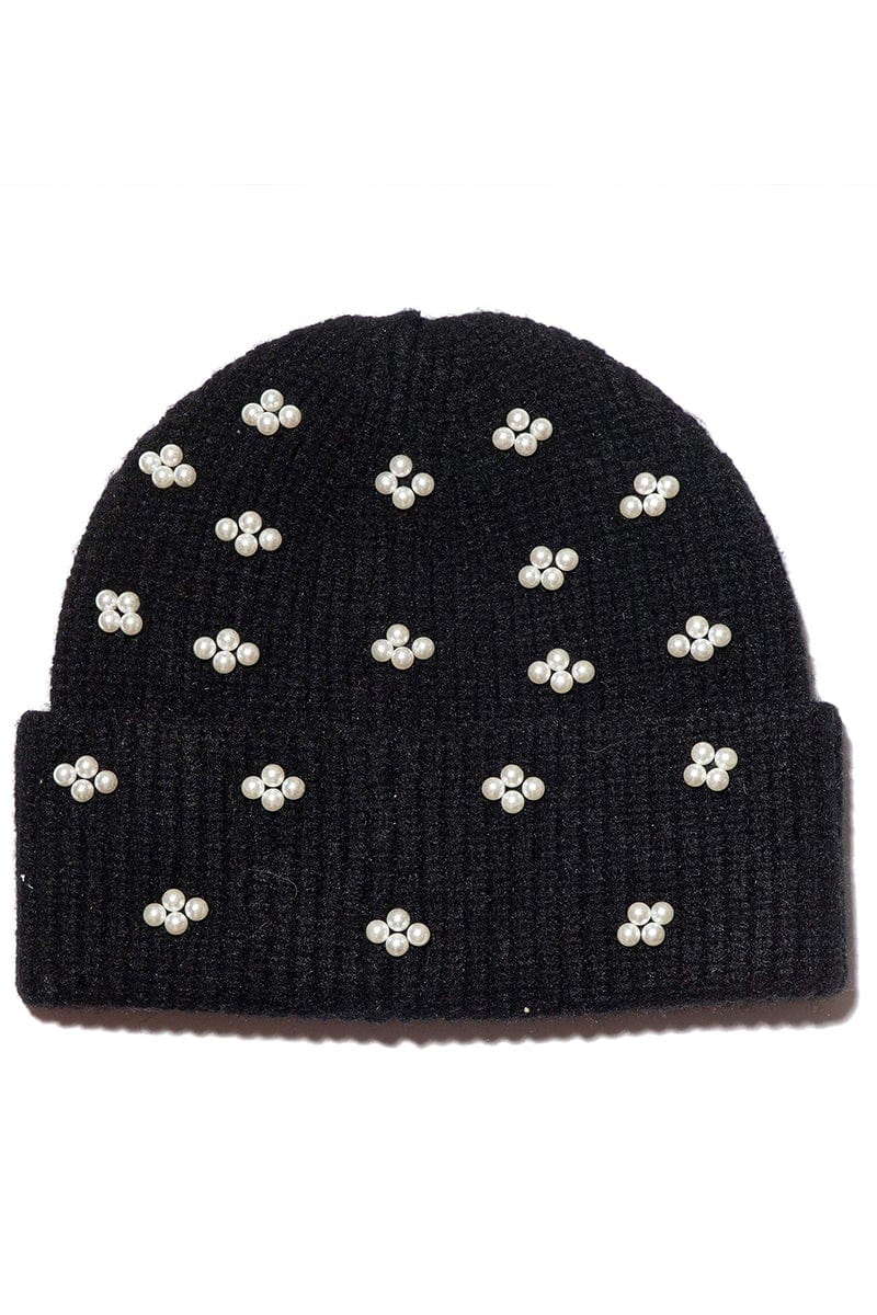 LELE SADOUGHI DESIGNS-Pearl Cluster Beanie - Jet-JET
