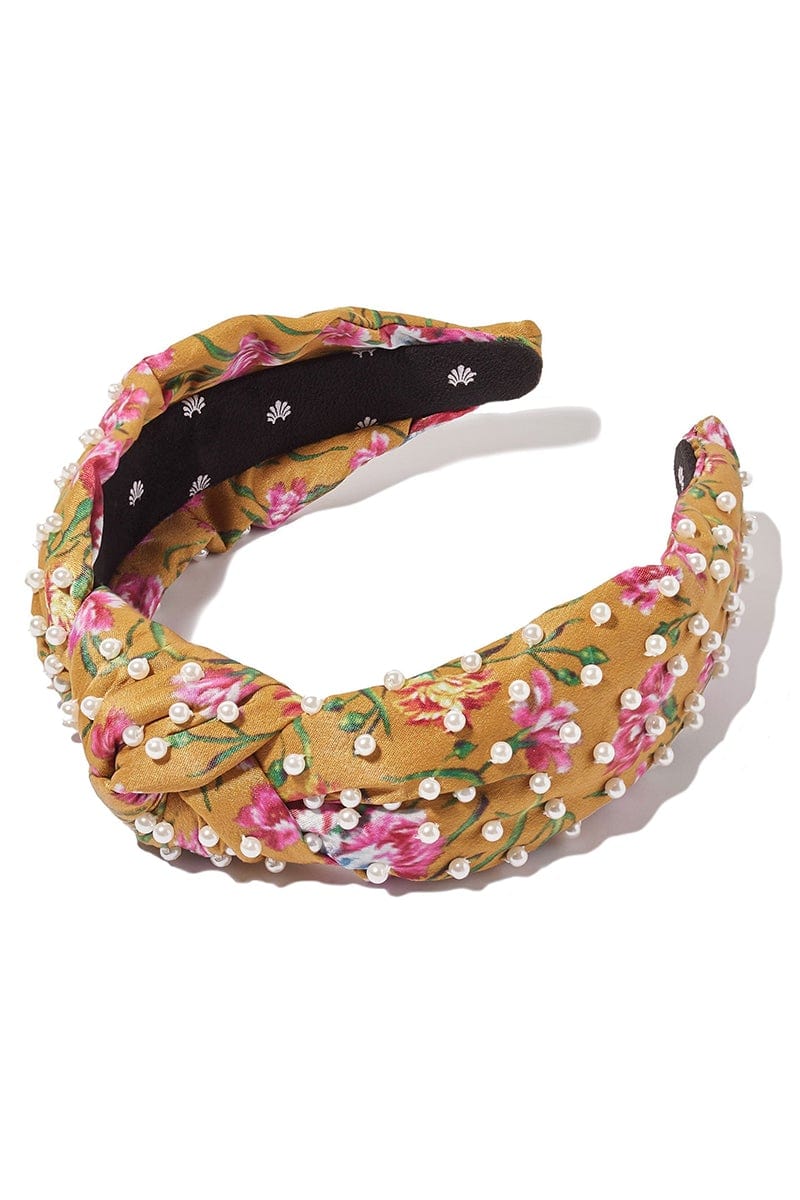 LELE SADOUGHI DESIGNS-Pearl Knotted Headband-RUBY