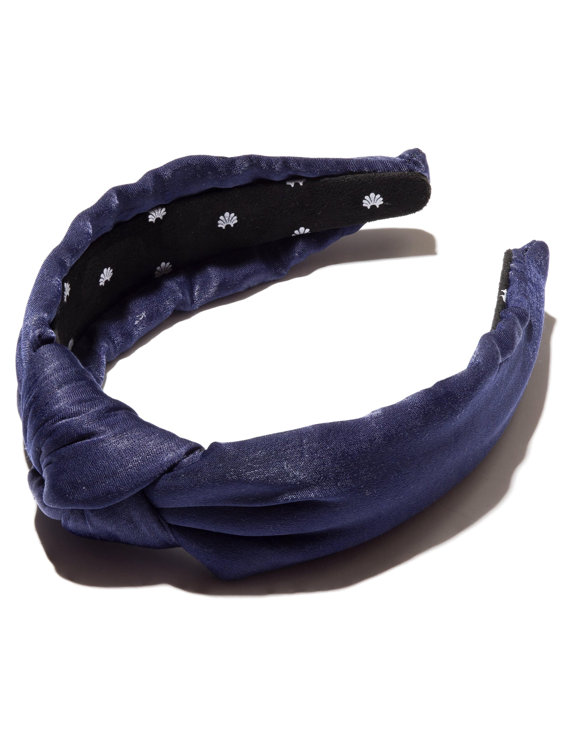 LELE SADOUGHI DESIGNS-Navy Silk Knotted Headband-NAVY