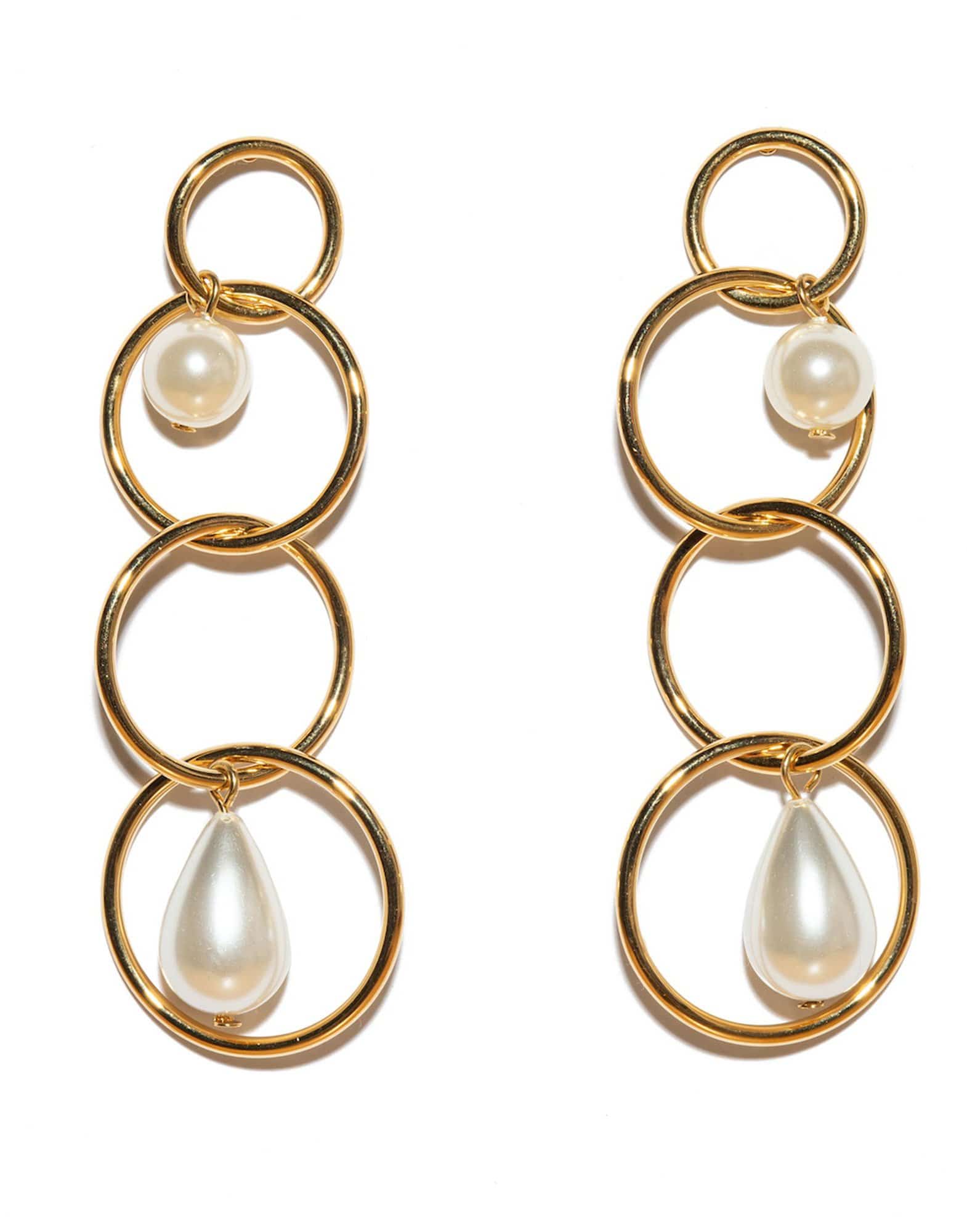 LELE SADOUGHI DESIGNS-Ivory Teardrop Linear Earrings-IVORY