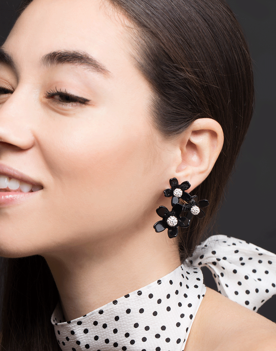 LELE SADOUGHI DESIGNS-Garden Bouquet Button Earrings-JET