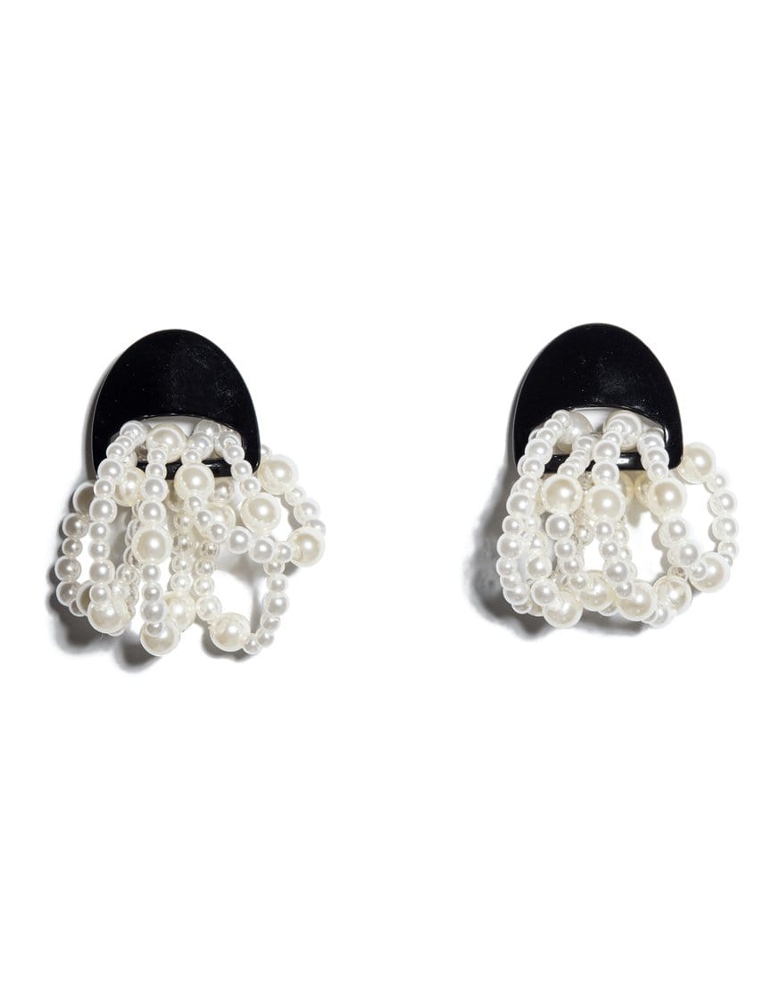 LELE SADOUGHI DESIGNS-Jelly Fish Peal Earrings-JET