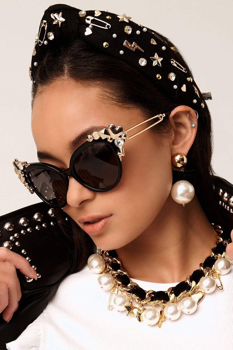 LELE SADOUGHI DESIGNS-Bow And Pearl Drop Earrings-JET